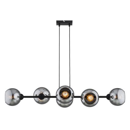 Brilagi - Viseći luster na sajli 6xE27/60W/230V crna/zadimljena siva