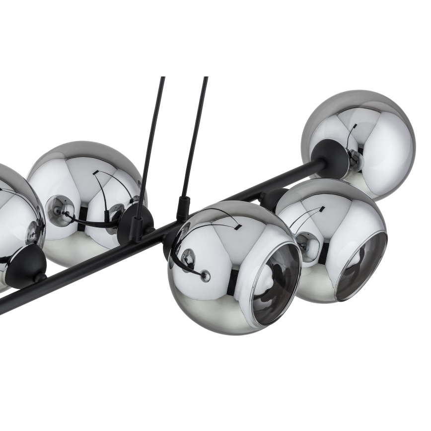 Brilagi - Viseći luster na sajli 6xE27/60W/230V crna/zadimljena siva