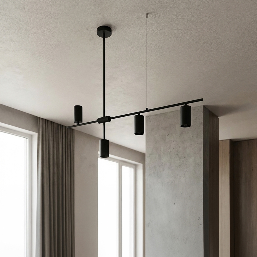 Brilagi - Viseći luster na sajli CRANE 4xGU10/30W/230V crna
