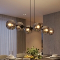 Brilagi - Viseći luster na sajli DIOR 6xE27/60W/230V crna/zadimljena siva