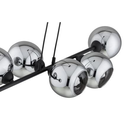 Brilagi - Viseći luster na sajli DIOR 6xE27/60W/230V crna/zadimljena siva