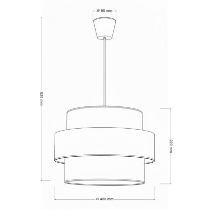 Brilagi - Viseći luster na sajli SPACE 1xE27/60W/230V Ø 40 cm bež/krem