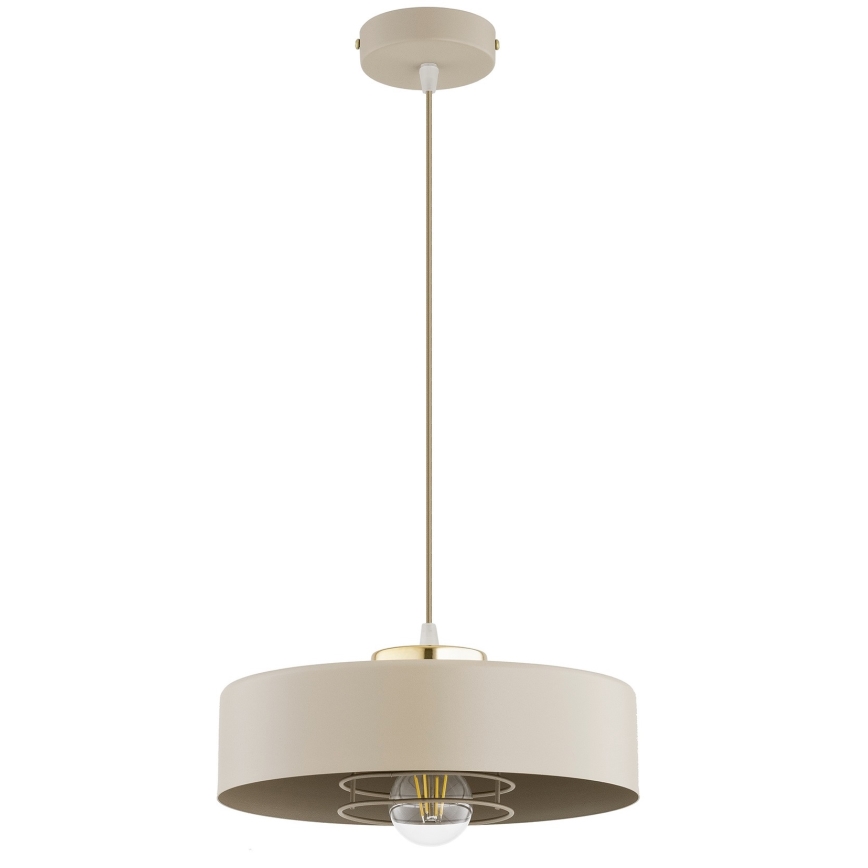 Brilagi - Viseći luster na sajli SPRING 1xE27/60W/230V Ø 30 cm bež/zlatna