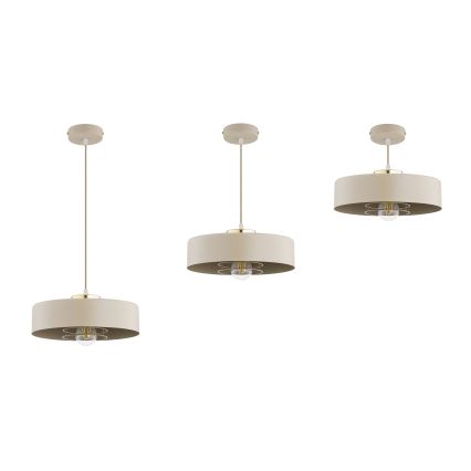 Brilagi - Viseći luster na sajli SPRING 1xE27/60W/230V Ø 30 cm bež/zlatna