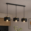 Brilagi - Viseći luster na sajli SPRING 3xE27/60W/230V crna/zlatna