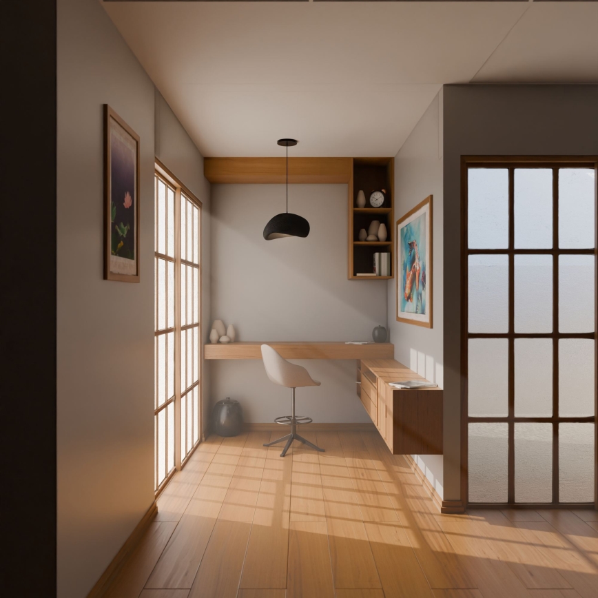 Brilagi - Viseći luster na sajli WABI SABI 1xE27/40W/230V crni