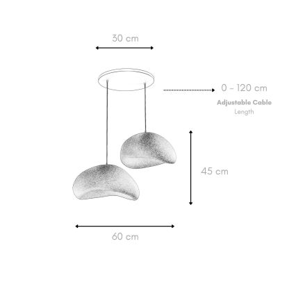 Brilagi - Viseći luster na sajli WABI SABI 2xE27/40W/230V bijela