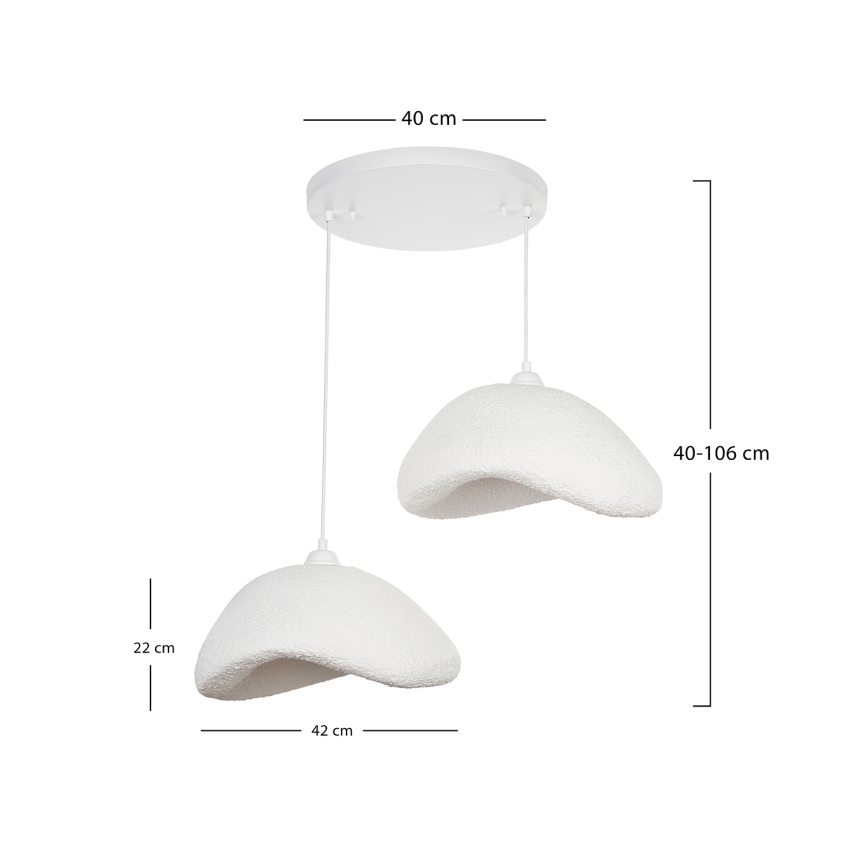 Brilagi - Viseći luster na sajli WABI SABI 2xE27/40W/230V Ø 74 cm bijela