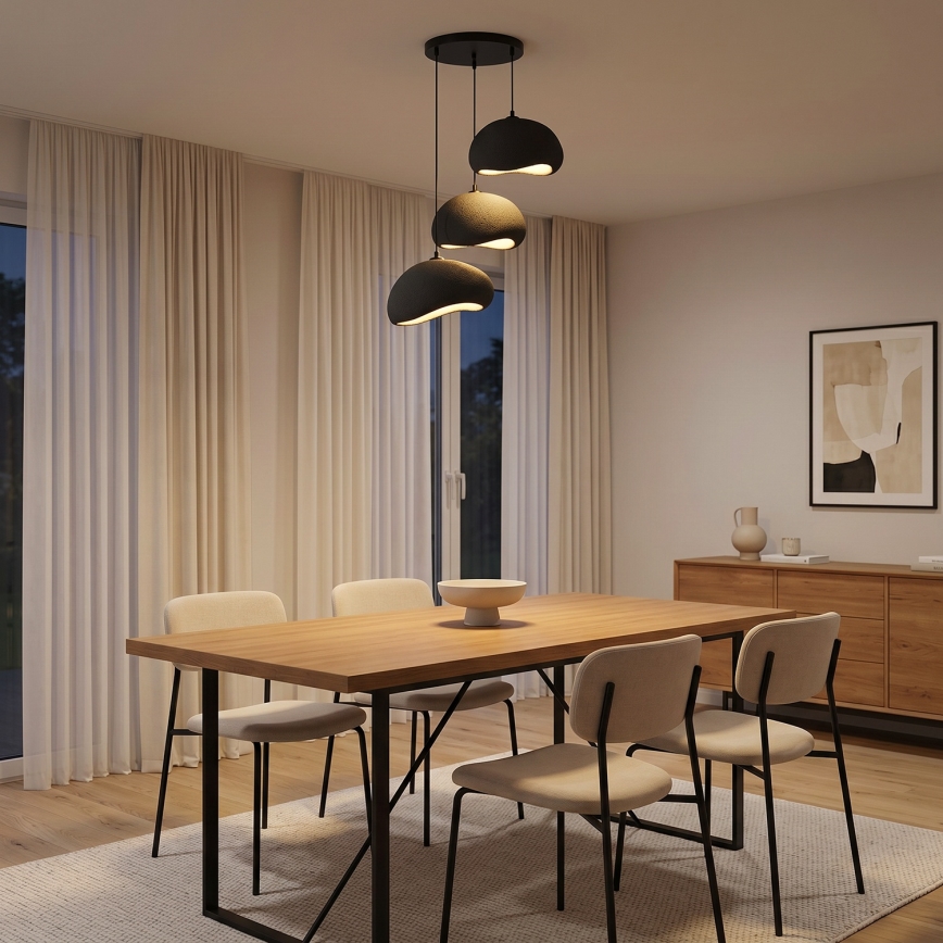Brilagi - Viseći luster na sajli WABI SABI 3xE27/40W/230V promjer 60 cm crna