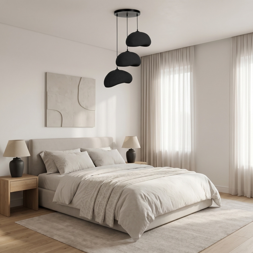 Brilagi - Viseći luster na sajli WABI SABI 3xE27/40W/230V promjer 60 cm crna
