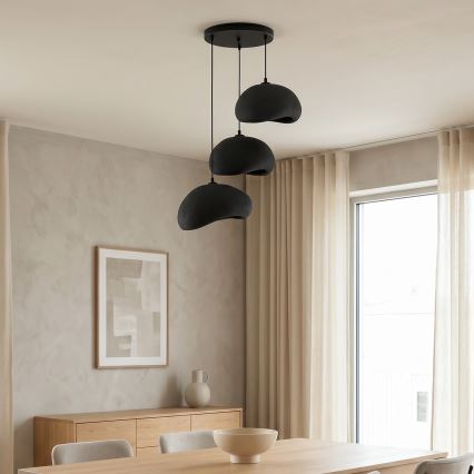 Brilagi - Viseći luster na sajli WABI SABI 3xE27/40W/230V promjer 60 cm crna