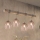 Brilagi - Viseći luster na sajli WOOD GLASS 4xE27/60W/230V borovina/siva/dimljeno bež