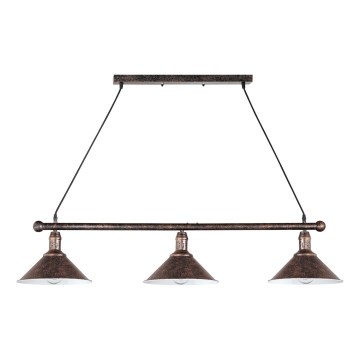 Brilagi - Viseći luster na užetu FORGE 3xE27/60W/230V bakrena/patina