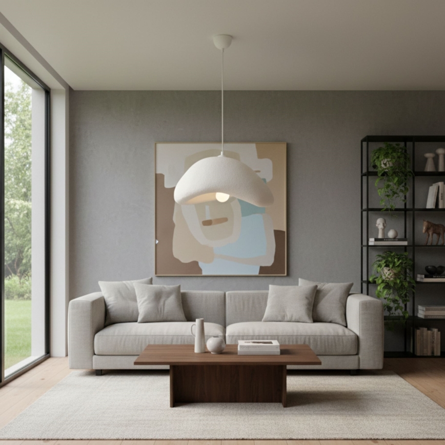 Brilagi - Viseći luster na užetu LUNA 1xE27/40W/230V Ø 42 cm bijela