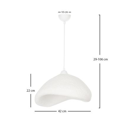 Brilagi - Viseći luster na užetu WABI SABI 1xE27/40W/230V Ø 42 cm bijela