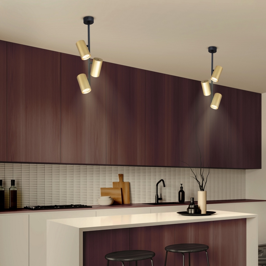 Brilagi - Viseći luster SELE VERTICAL 3xGU10/30W/230V crna/zlatna