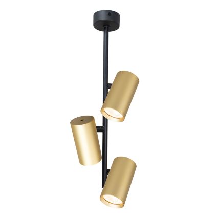 Brilagi - Viseći luster SELE VERTICAL 3xGU10/30W/230V crna/zlatna