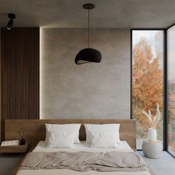 Brilagi - Viseći luster WABI SABI na sajli 1xE27/40W/230V Ø 35 cm crna