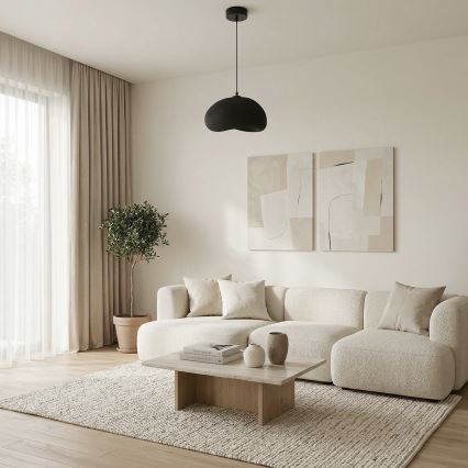Brilagi - Viseći luster WABI SABI na sajli 1xE27/40W/230V Ø 35 cm crna