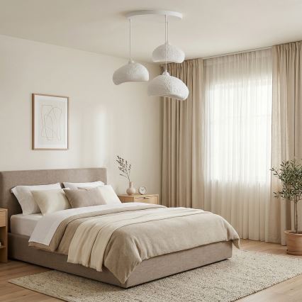 Brilagi - Viseći luster WABI SABI na sajli 3xE27/40W/230V, promjer 60 cm, bijela