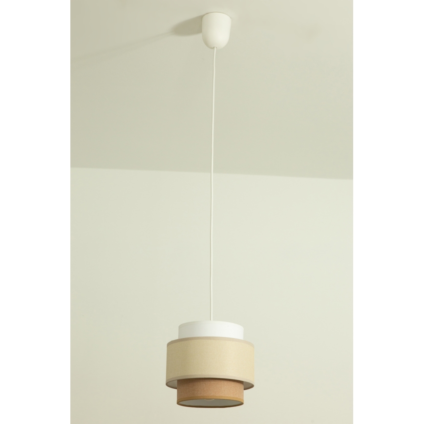Brilagi - Visilica na kabelu RESNA 1xE27/60W/230V Ø 20 cm krem/bež