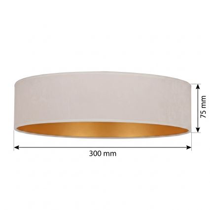 Brilagi - Zamjenski univerzalni abažur VELVET, promjer 30 cm, krem/zlatna