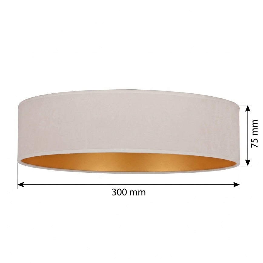 Brilagi - Zamjenski univerzalni abažur VELVET, promjer 30 cm, krem/zlatna