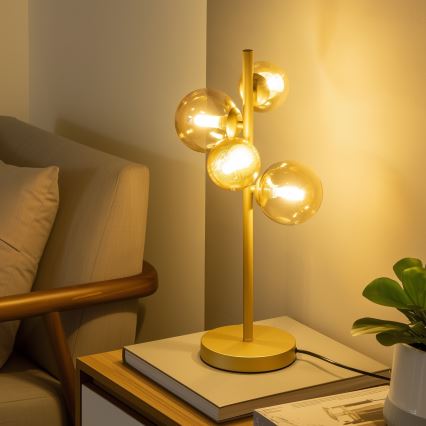Brilagi - Zamjensko staklo za luster, zidno svjetlo i lampu MISTEL, MILLA, Ø 12 cm, zlatno