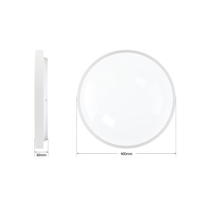 Brilagi - LED stropno svjetlo s mogućnošću prigušivanja GLASS POOL DOUBLE LED/48W/230V 3000-6000K 40 cm bijela + daljinski upravljač