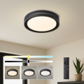 Brilagi - Zatemnjivo LED stropno svjetlo KREON LED/54W/230V 3000-6000K crno Ø 38 cm + daljinski upravljač