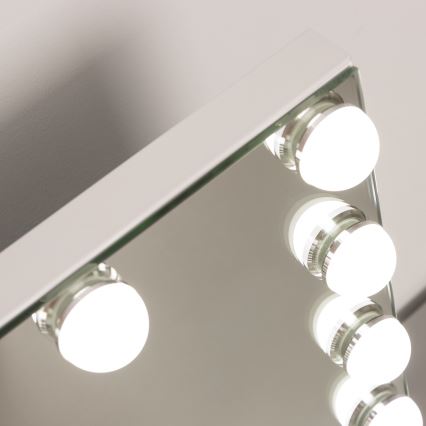 BRILAGI - Zatemnjivo ogledalo za šminkanje HOLLYWOOD LED/15W/230V CCT + USB bijela