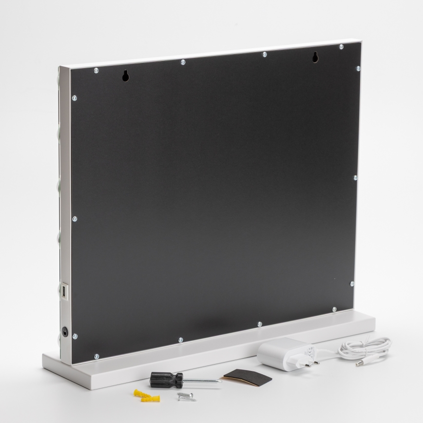 BRILAGI - Zatemnjivo ogledalo za šminkanje HOLLYWOOD LED/15W/230V CCT + USB bijela