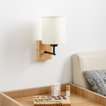 Brilagi - Zidna lampa 1xE27/25W/230V hrast/crna/krem