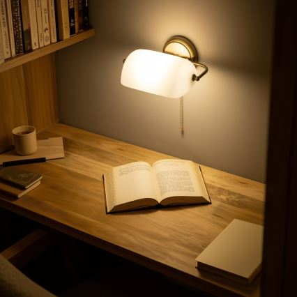 Brilagi - Zidna lampa BANK OFFICE 1xE27/60W/230V mesing/bijela