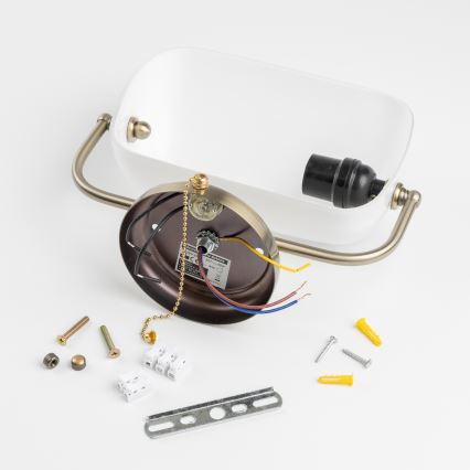 Brilagi - Zidna lampa BANK OFFICE 1xE27/60W/230V mesing/bijela