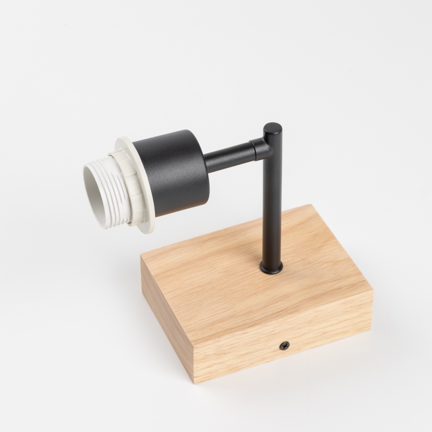 Brilagi - Dječja zidna svjetiljka BOBO WOOD 1xE27/25W/230V hrast/crna/bijela/zečići