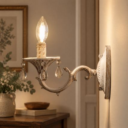 BRILAGI - Zidna lampa CLASSIC 1xE14/60W/230V krem/patina