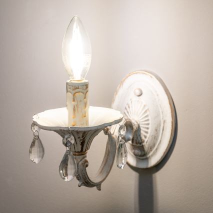 BRILAGI - Zidna lampa CLASSIC 1xE14/60W/230V krem/patina