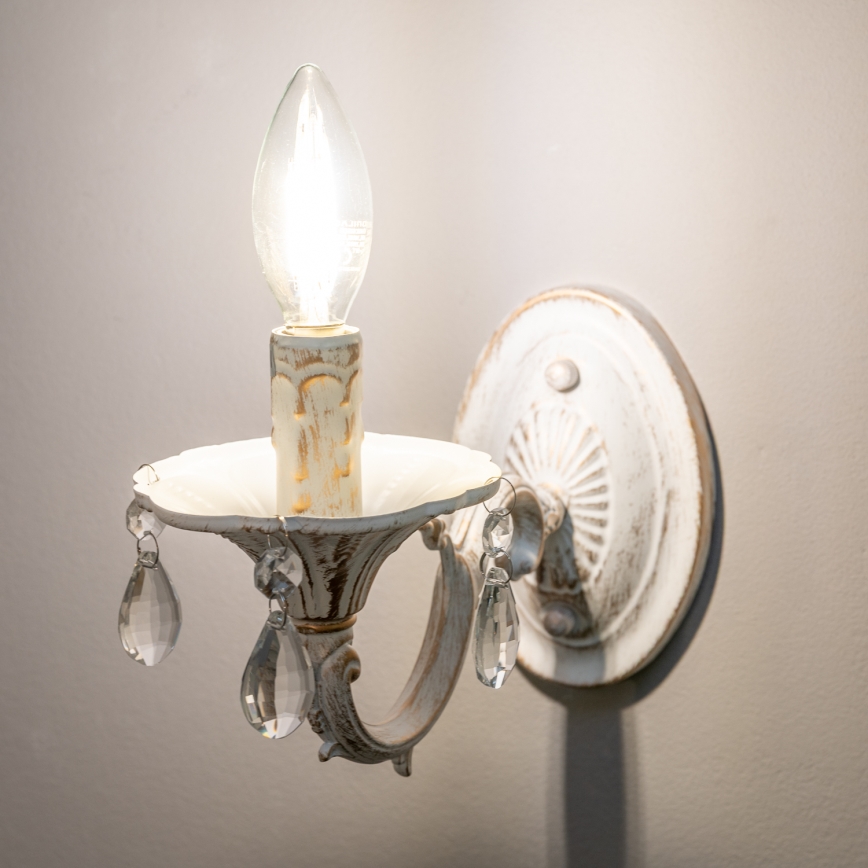 BRILAGI - Zidna lampa CLASSIC 1xE14/60W/230V krem/patina
