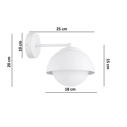 BRILAGI - Zidna lampa COSMO 1xE27/60W/230V bijela