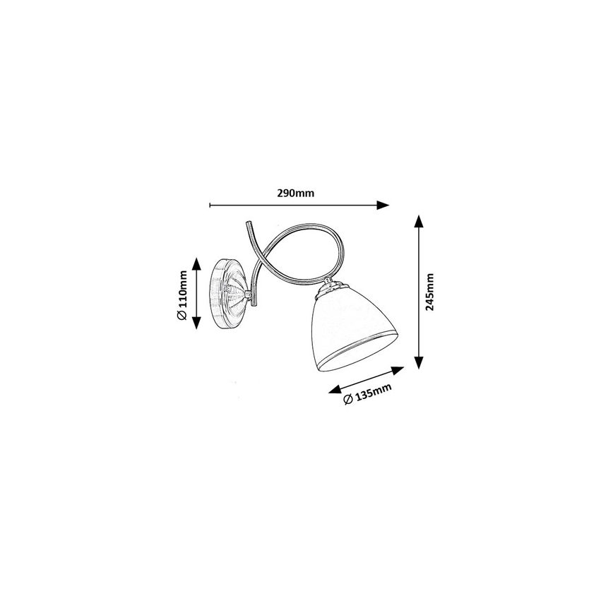 Brilagi - Zidna lampa FRED 1xE27/60W/230V brončana