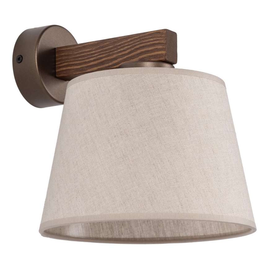 Brilagi - Zidna lampa LATTE 1xE27/60W/230V borovina/bež