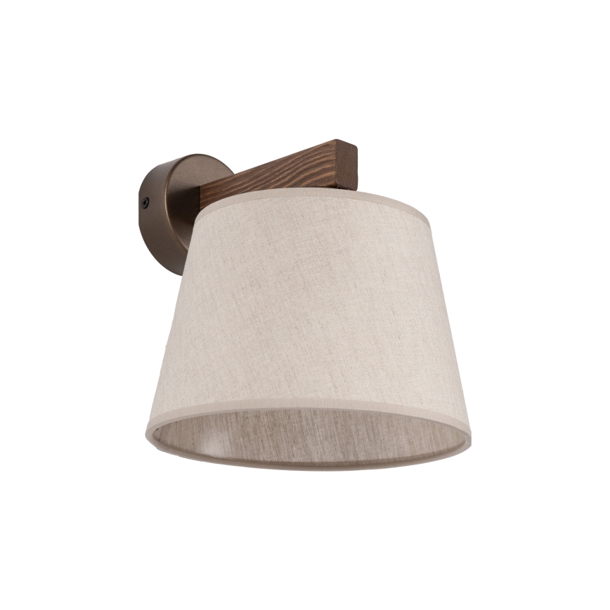 Brilagi - Zidna lampa LATTE 1xE27/60W/230V borovina/bež