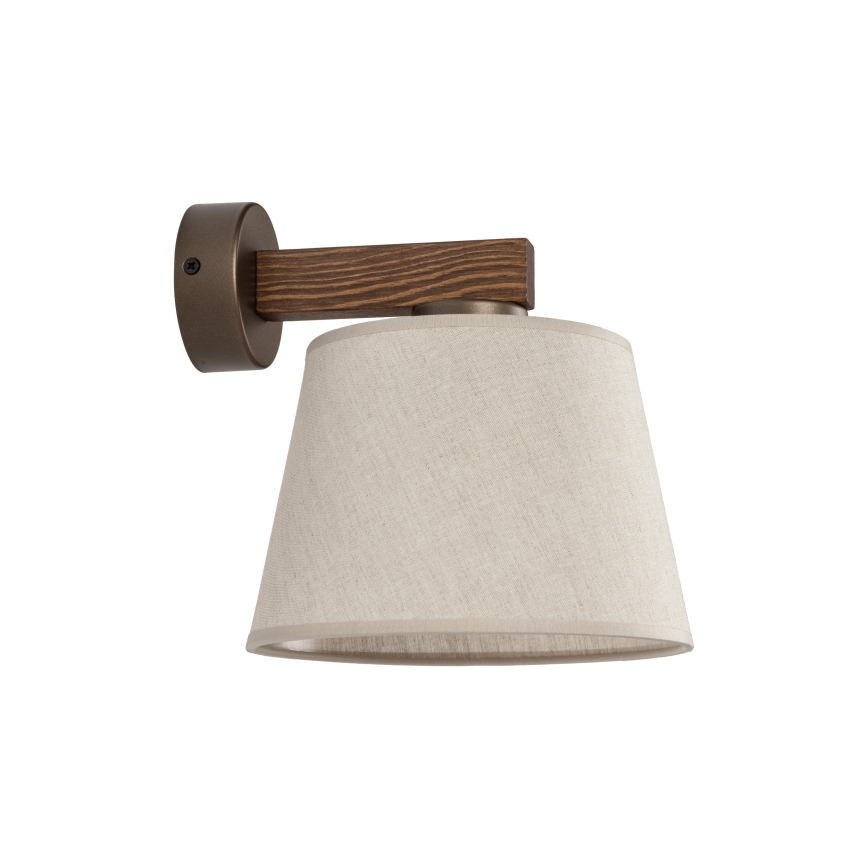 Brilagi - Zidna lampa LATTE 1xE27/60W/230V borovina/bež