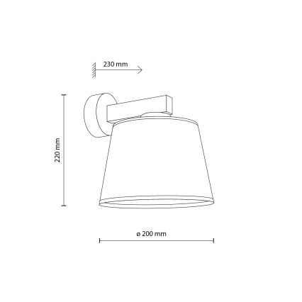 Brilagi - Zidna lampa LATTE SABIA 1xE27/15W/230V borovina/bež