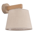Brilagi - Zidna lampa LATTE SABIA 1xE27/60W/230V borovina/bež