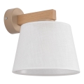 Brilagi - Zidna lampa LATTE SABIA 1xE27/60W/230V borovina/bijela