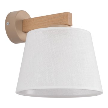 Brilagi - Zidna lampa LATTE SABIA 1xE27/60W/230V borovina/bijela