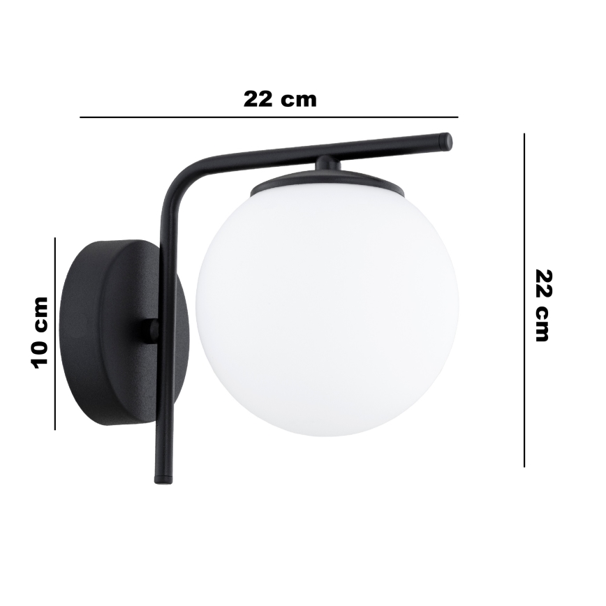 Brilagi - Zidna lampa MILO 1xE27/60W/230V crna