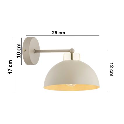 Brilagi - Zidna lampa MOON 1xE27/60W/230V bežna/zlatna
